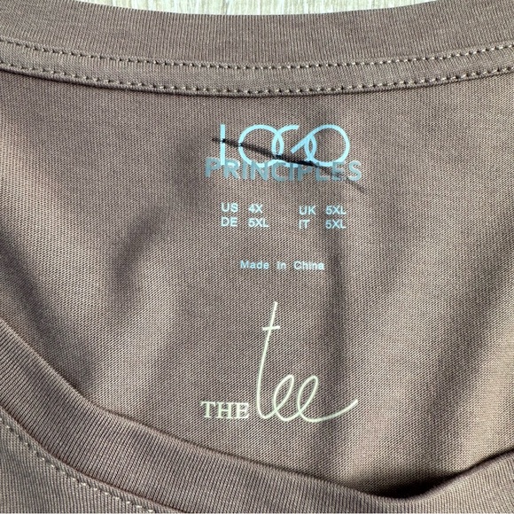 Logo Principles Lori Goldstein The Tee T Shirt 4X Short Sleeve Cotton Normcore - Picture 3 of 8